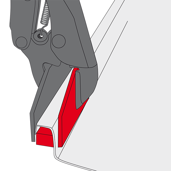 Masc Scharen-Gripzange Standard Maulbreite 80 mm, 210 x 80 x 60 mm
