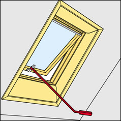 VELUX - Bedienungsstange ZCZ 112 für Klapp- Schwingfenster