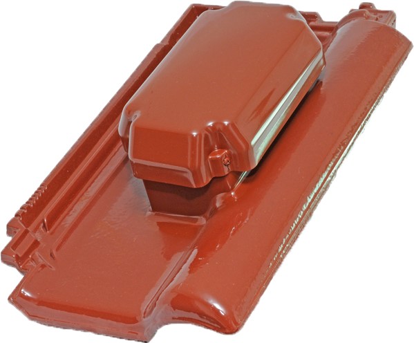 Sanitärlüfter DN 125 Rechteck für Erlus E58 Plus Rhedach (Ton/PVC)