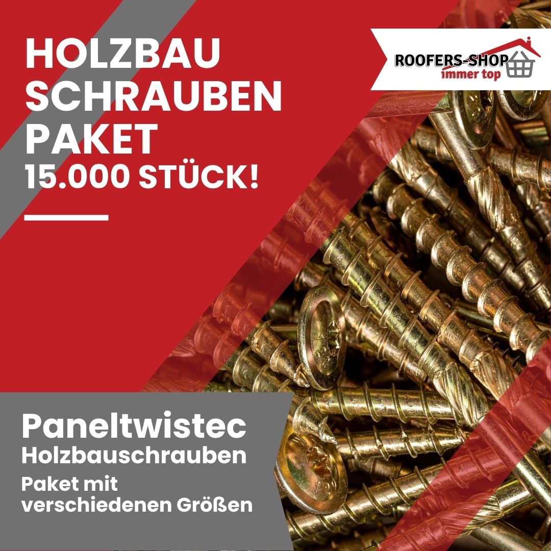 Hochwertige Paneltwistec Holzbauschrauben 15000 Schrauben (Paket 4)