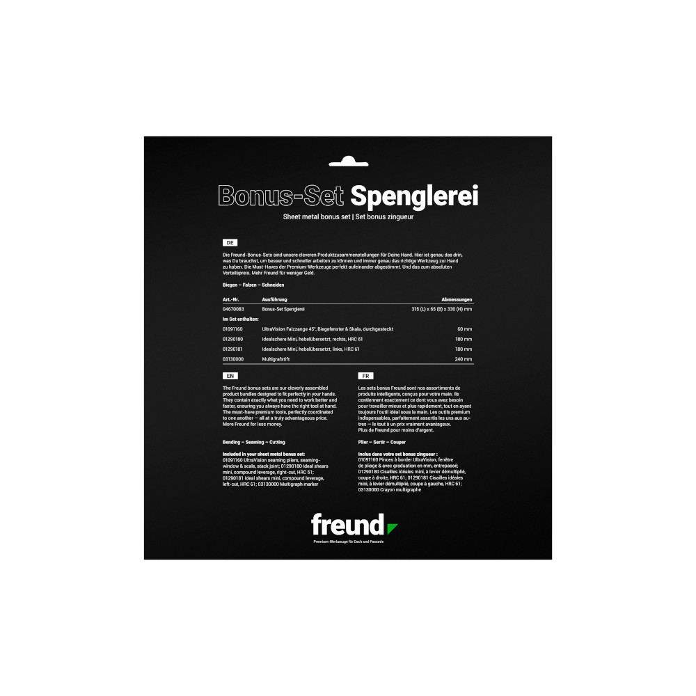 Freund Bonus-Set Spenglerei