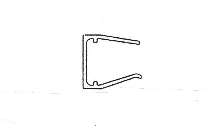 U Profil 16 mm Alu preßblank ohne Tropfkante – Verschluß obere Seite Stegplatten