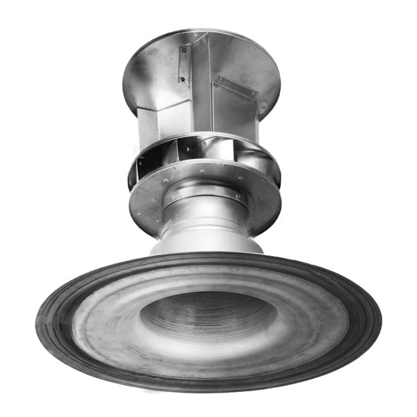 Zwangsentlüfter DR 100 – Effektive Feuchtigkeitsregulierung für Flachdächer mit Klebeflansch 380 mm