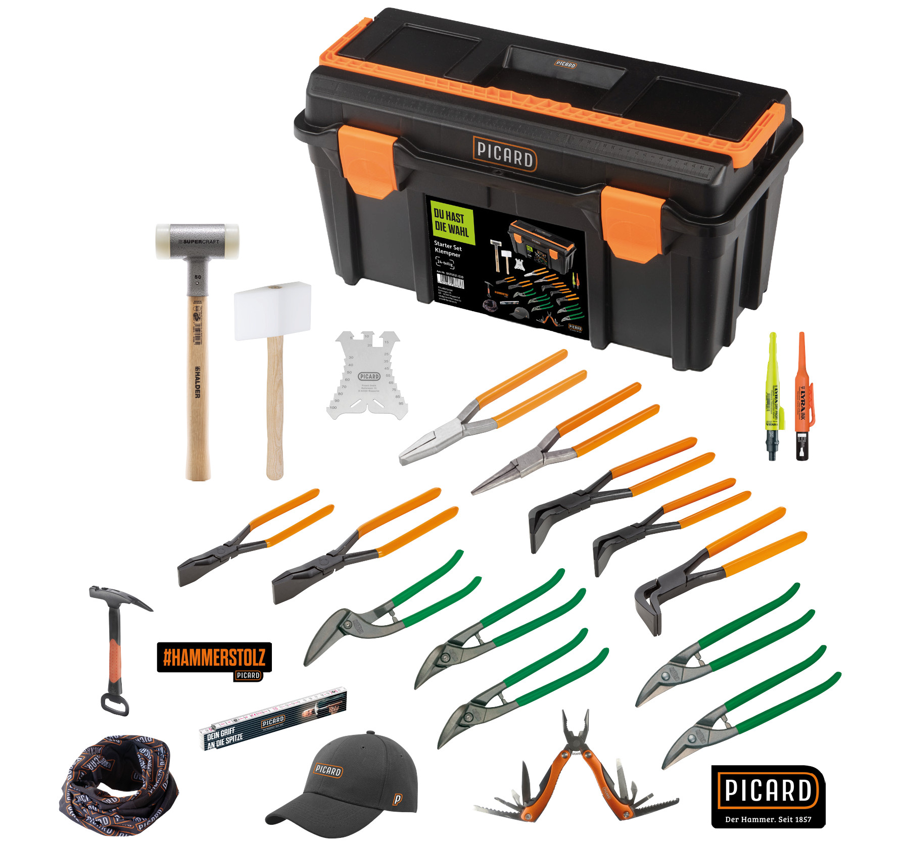 PICARD Starter-Set Klempner – 24-teiliges Profi-Werkzeugset in XL-Box