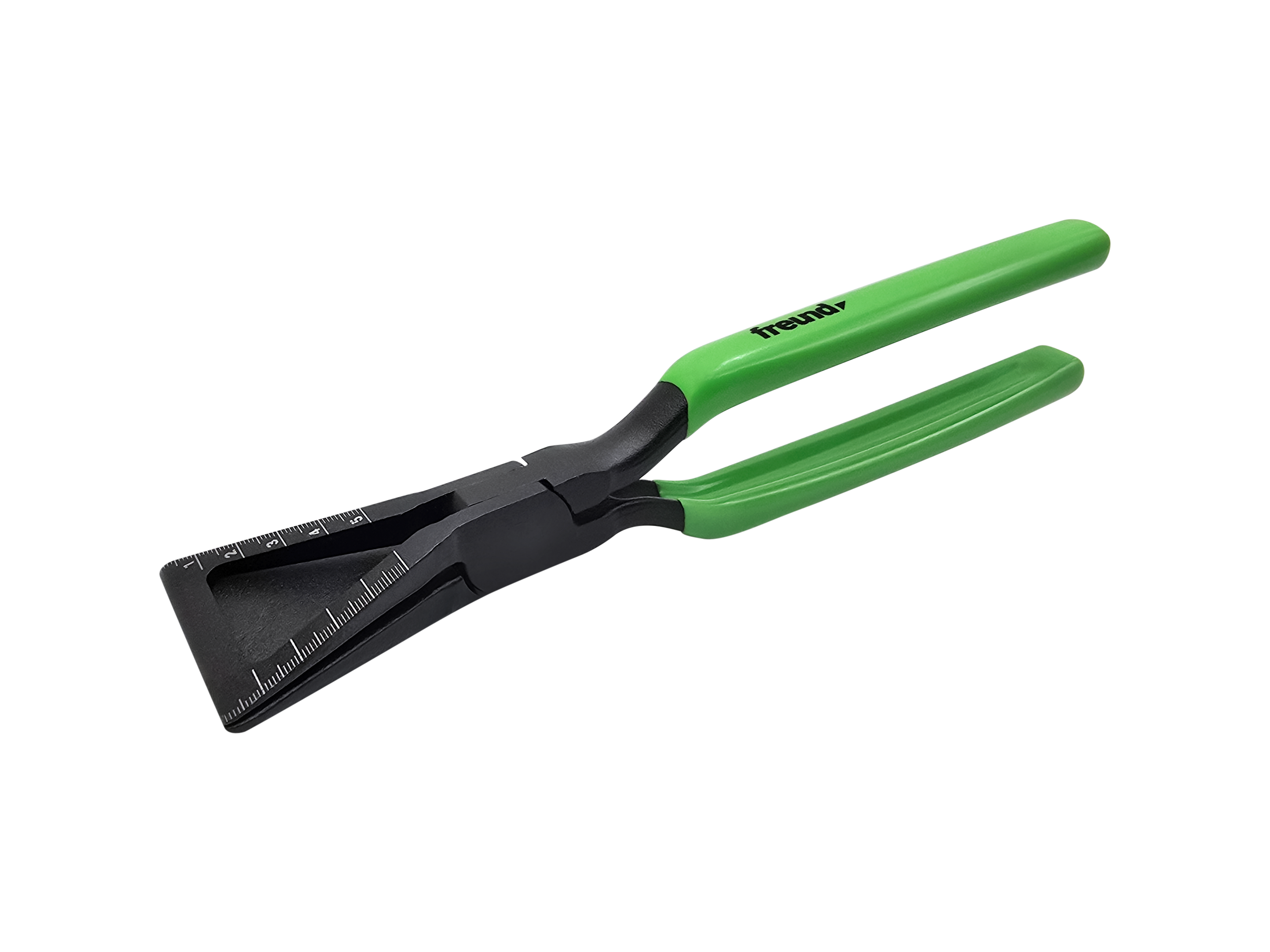 Falzzange gerade 60 mm | Freund UltraVision mit Sichtfenster & Skala, durchgesteckt