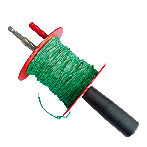 MASC Rinnenschnur-Abroller Metall mit Bohrfutteraufnahme