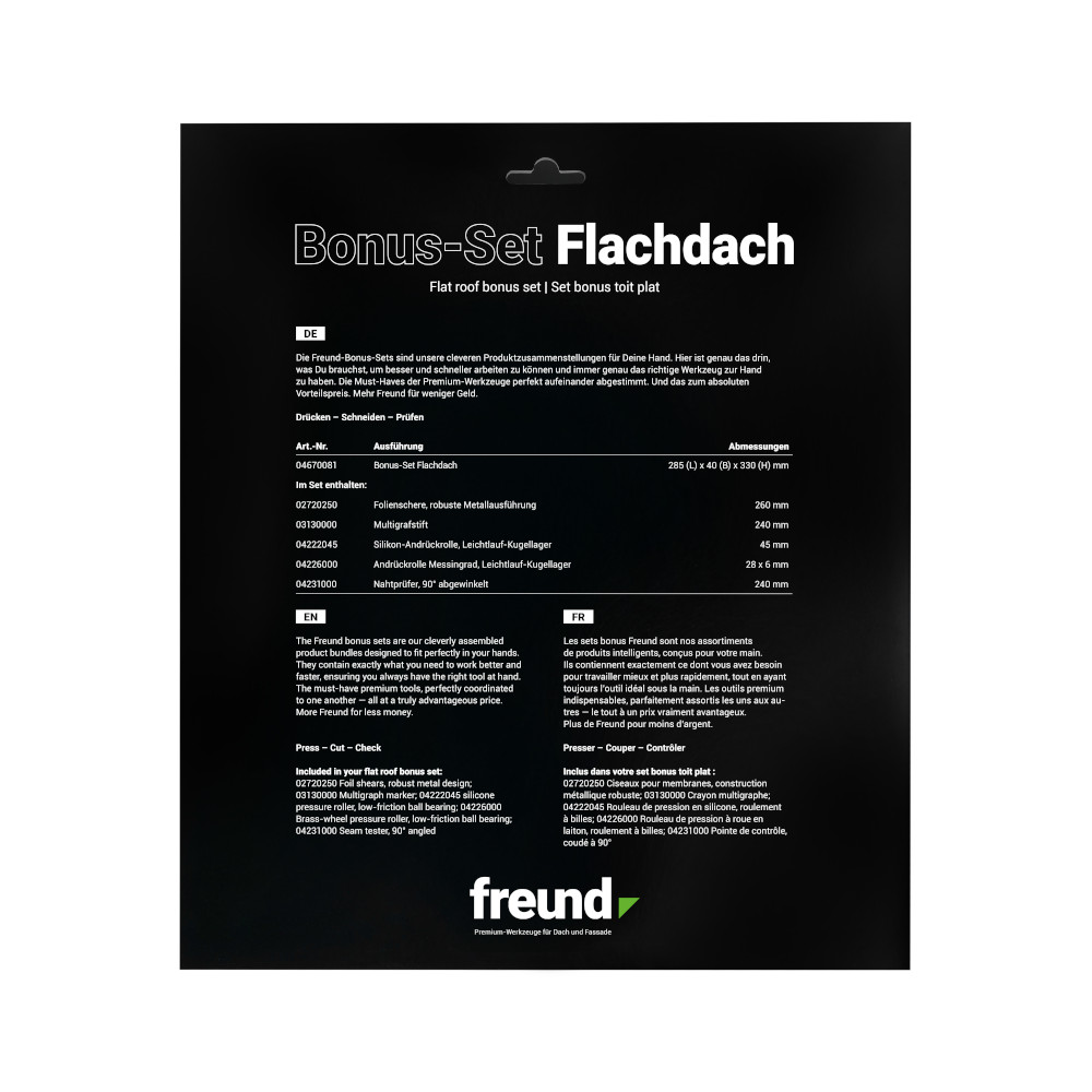 Freund Bonus-Set Flachdach
