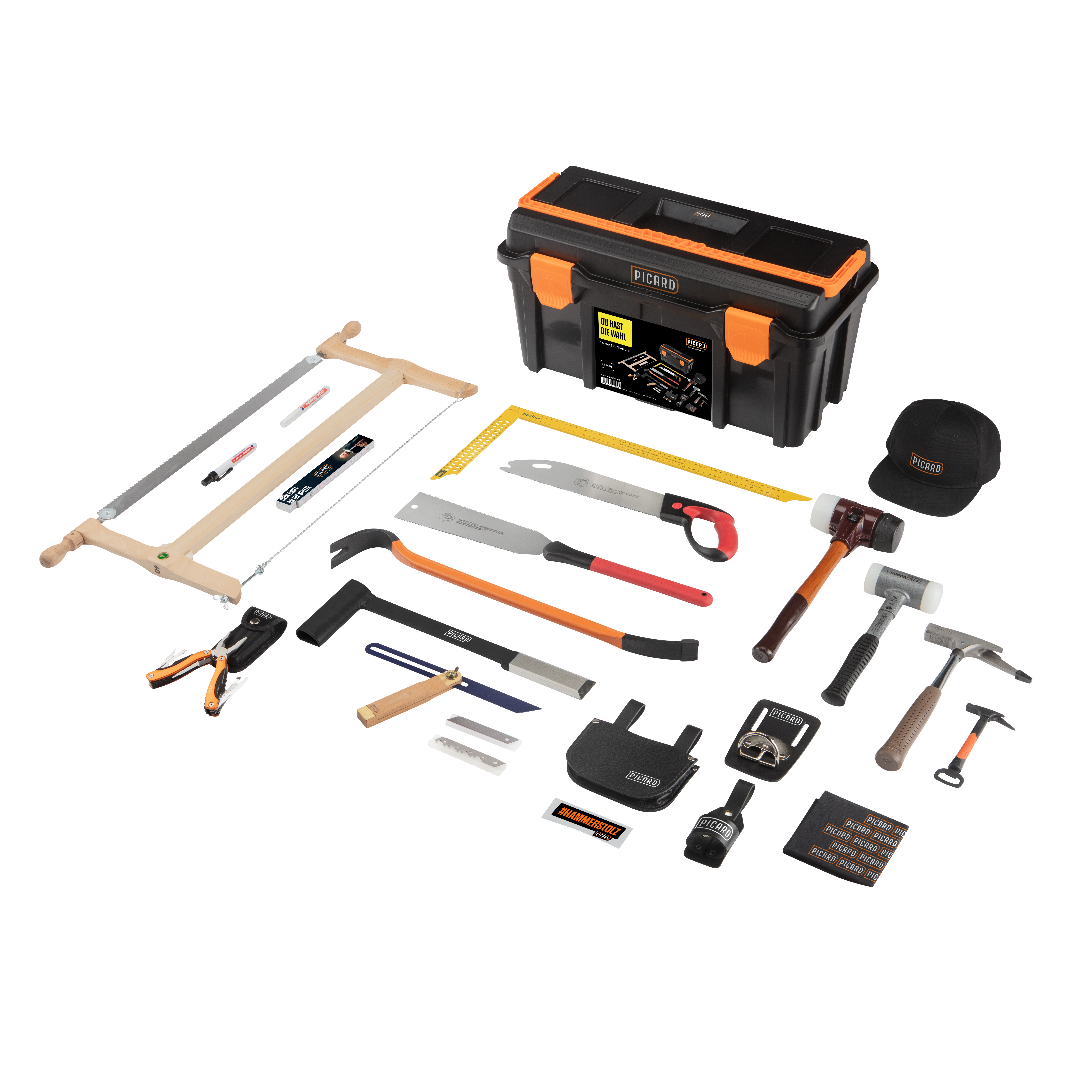 PICARD Starter-Set Zimmerer – 23 Profi-Werkzeuge in robuster XL-Kunststoffbox