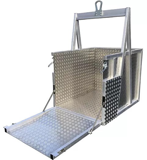 Robuster Krankorb K1000 aus Stahl oder Aluminium für Materialtransporte