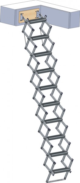 Aluminium-Scherentreppe – Robuste und platzsparende Lösung für den Zugang zum Dachboden
